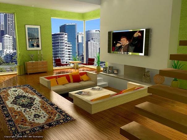 Green-Living-Room-Designs-6 Green Living Room