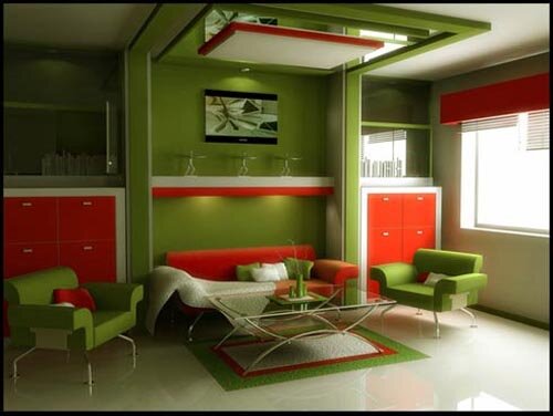 green-living-room-design Green Living Room